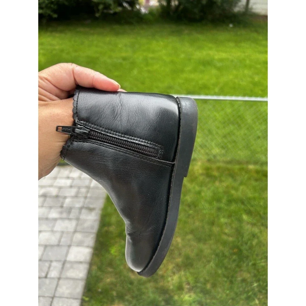 Old Navy Girls Scalloped Chelsea Boots Black Size 11